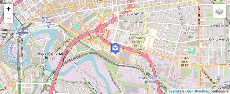 Map of ZIP Code 44198 in Cleveland, OH — click to open interactive map