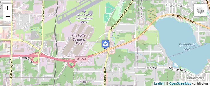 Map of ZIP Code 44315 in Akron, OH — click to open interactive map