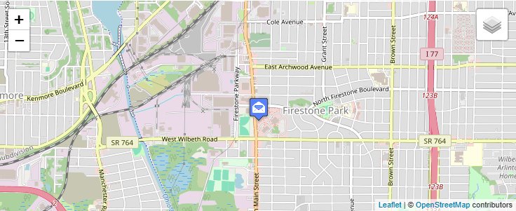 Map of ZIP Code 44317 in Akron, OH — click to open interactive map