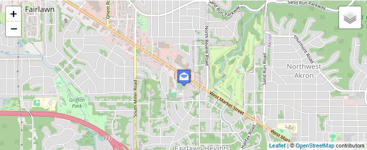 Map of ZIP Code 44334 in Fairlawn, OH — click to open interactive map