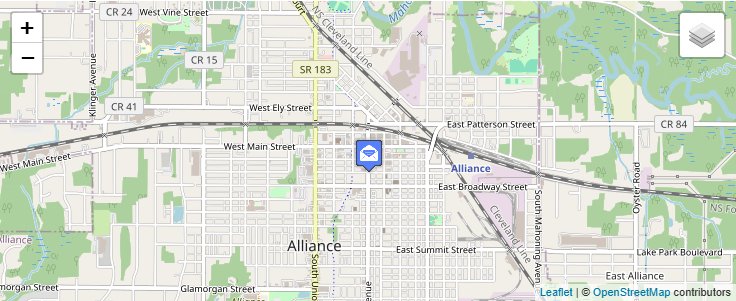 Map of ZIP Code 44650 in Maximo, OH — click to open interactive map