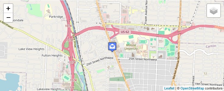 Map of ZIP Code 44711 in Canton, OH — click to open interactive map