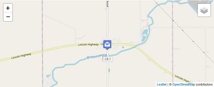 Map of ZIP Code 44860 in Oceola, OH — click to open interactive map