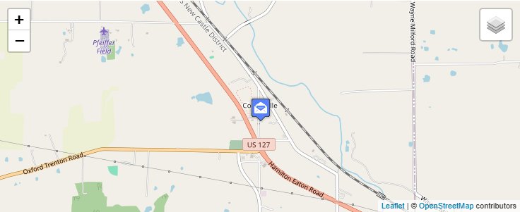 Map of ZIP Code 45004 in Collinsville, OH — click to open interactive map