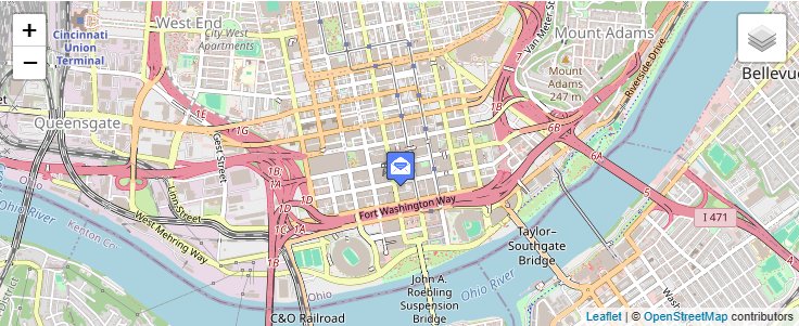 Map of ZIP Code 45263 in Cincinnati, OH — click to open interactive map