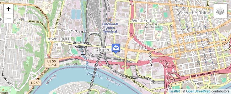 Map of ZIP Code 45264 in Cincinnati, OH — click to open interactive map