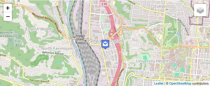 Map of ZIP Code 45269 in Cincinnati, OH — click to open interactive map