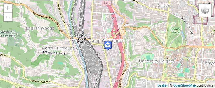 Map of ZIP Code 45271 in Cincinnati, OH — click to open interactive map