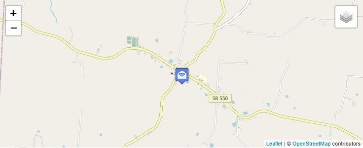 Map of ZIP Code 45713 in Bartlett, OH — click to open interactive map