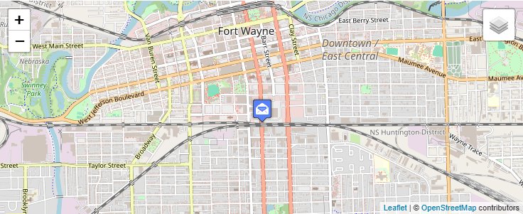 Map of ZIP Code 46860 in Fort Wayne, IN — click to open interactive map