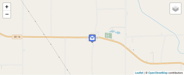 Map of ZIP Code 46912 in Athens, IN — click to open interactive map