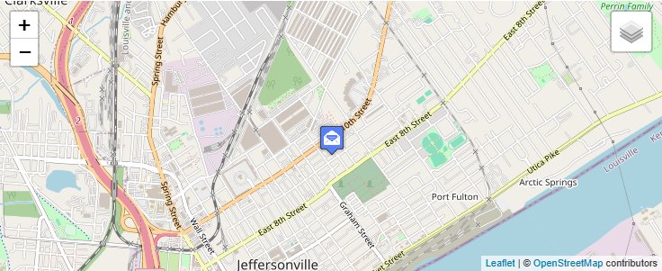 Map of ZIP Code 47144 in Jeffersonville, IN — click to open interactive map