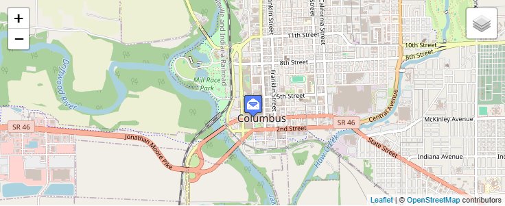 Map of ZIP Code 47202 in Columbus, IN — click to open interactive map