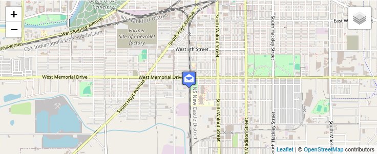 Map of ZIP Code 47307 in Muncie, IN — click to open interactive map