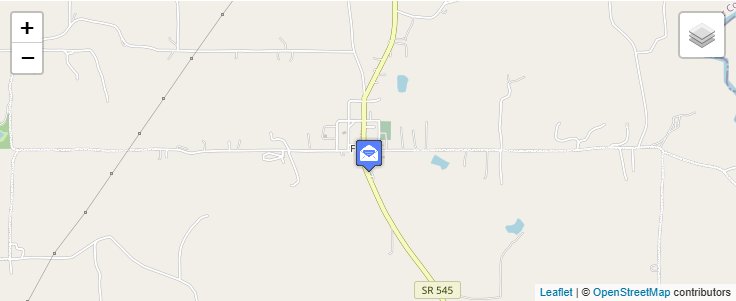Map of ZIP Code 47536 in Fulda, IN — click to open interactive map