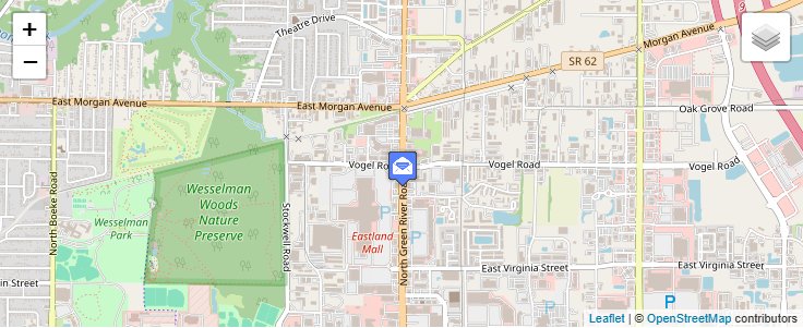 Map of ZIP Code 47716 in Evansville, IN — click to open interactive map