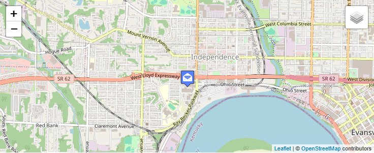 Map of ZIP Code 47721 in Evansville, IN — click to open interactive map
