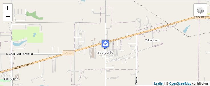 Map of ZIP Code 47878 in Seelyville, IN — click to open interactive map