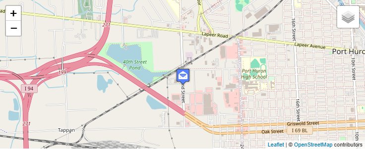 Map of ZIP Code 48061 in Port Huron, MI — click to open interactive map