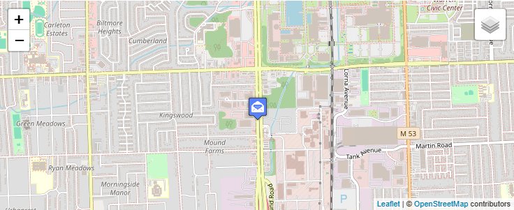 Map of ZIP Code 48090 in Warren, MI — click to open interactive map