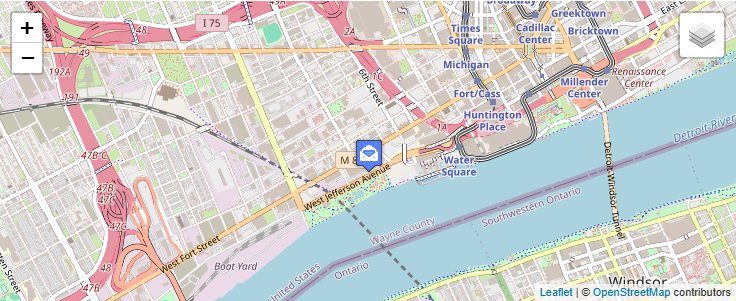 Map of ZIP Code 48232 in Detroit, MI — click to open interactive map
