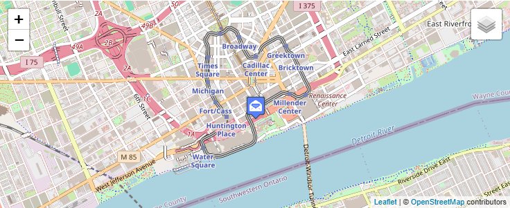 Map of ZIP Code 48269 in Detroit, MI — click to open interactive map