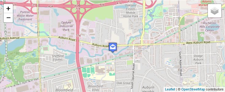 Map of ZIP Code 48321 in Auburn Hills, MI — click to open interactive map