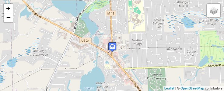 Map of ZIP Code 48347 in Clarkston, MI — click to open interactive map