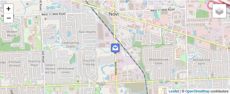 Map of ZIP Code 48376 in Novi, MI — click to open interactive map