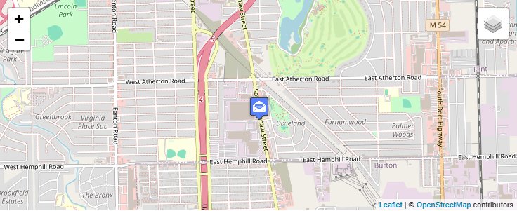 Map of ZIP Code 48557 in Flint, MI — click to open interactive map
