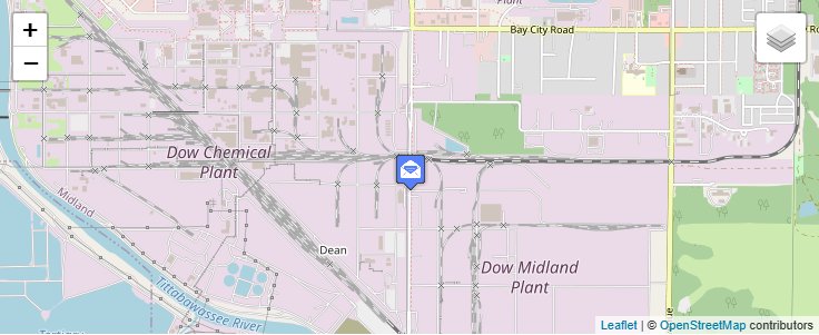 Map of ZIP Code 48686 in Midland, MI — click to open interactive map