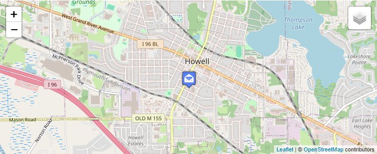 Map of ZIP Code 48844 in Howell, MI — click to open interactive map