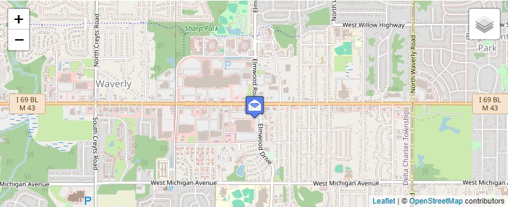 Map of ZIP Code 48908 in Lansing, MI — click to open interactive map