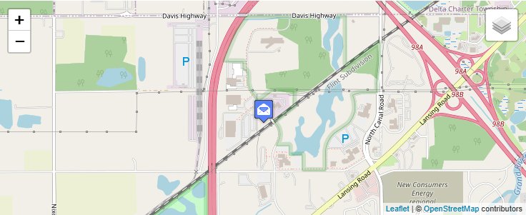 Map of ZIP Code 48918 in Lansing, MI — click to open interactive map