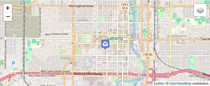 Map of ZIP Code 48929 in Lansing, MI — click to open interactive map
