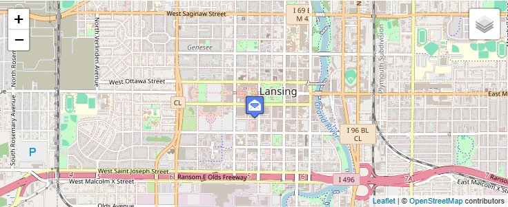 Map of ZIP Code 48930 in Lansing, MI — click to open interactive map