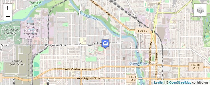 Map of ZIP Code 48937 in Lansing, MI — click to open interactive map