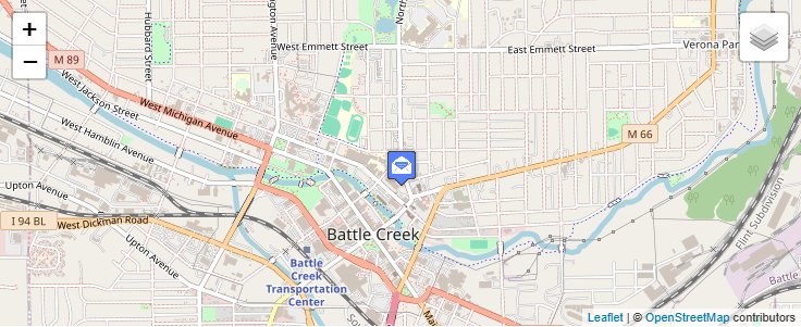 Map of ZIP Code 49018 in Battle Creek, MI — click to open interactive map