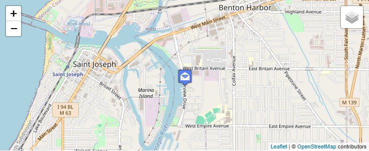 Map of ZIP Code 49023 in Benton Harbor, MI — click to open interactive map