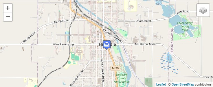 Map of ZIP Code 49239 in Frontier, MI — click to open interactive map
