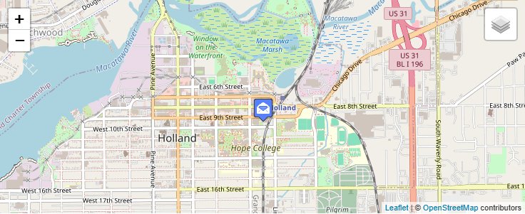 Map of ZIP Code 49422 in Holland, MI — click to open interactive map