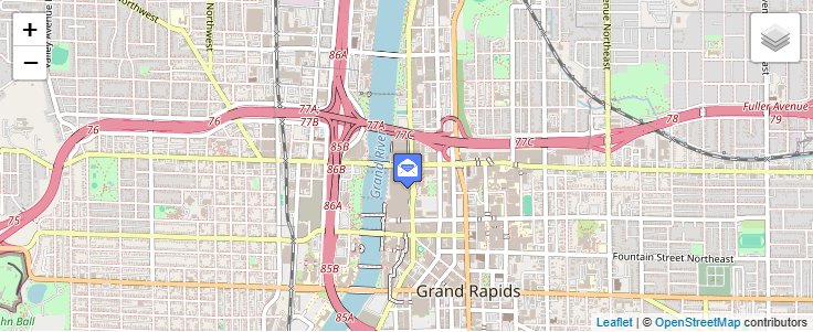 Map of ZIP Code 49599 in Grand Rapids, MI — click to open interactive map