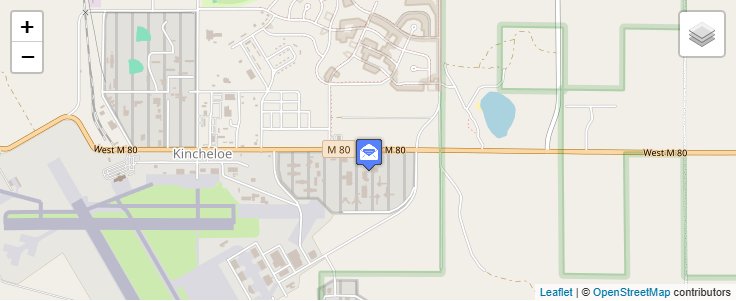 Map of ZIP Code 49786 in Kincheloe, MI — click to open interactive map