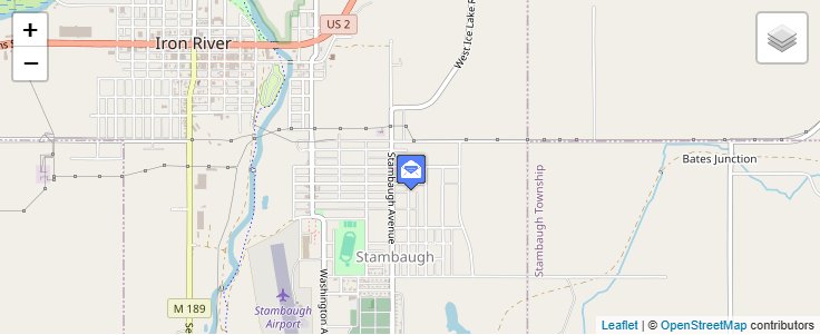 Map of ZIP Code 49964 in Stambaugh, MI — click to open interactive map