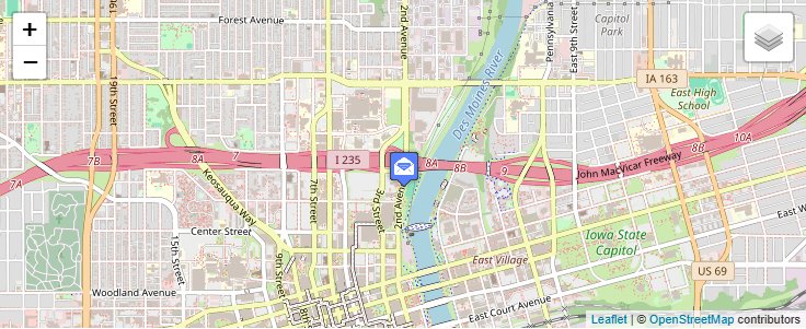 Map of ZIP Code 50335 in Des Moines, IA — click to open interactive map