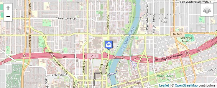 Map of ZIP Code 50380 in Des Moines, IA — click to open interactive map
