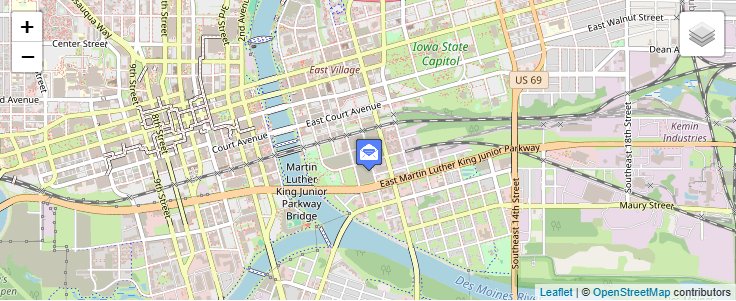 Map of ZIP Code 50396 in Des Moines, IA — click to open interactive map