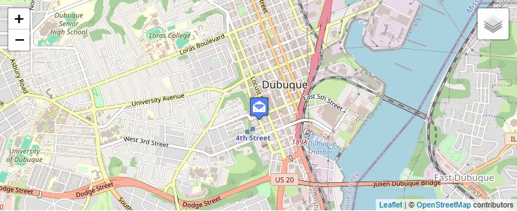 Map of ZIP Code 52004 in Dubuque, IA — click to open interactive map