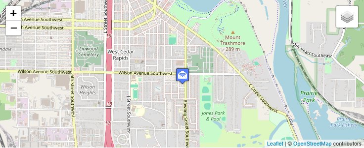 Map of ZIP Code 52497 in Cedar Rapids, IA — click to open interactive map