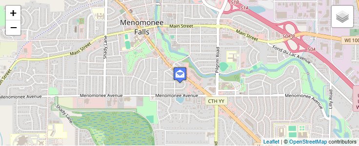 Map of ZIP Code 53052 in Menomonee Falls, WI — click to open interactive map
